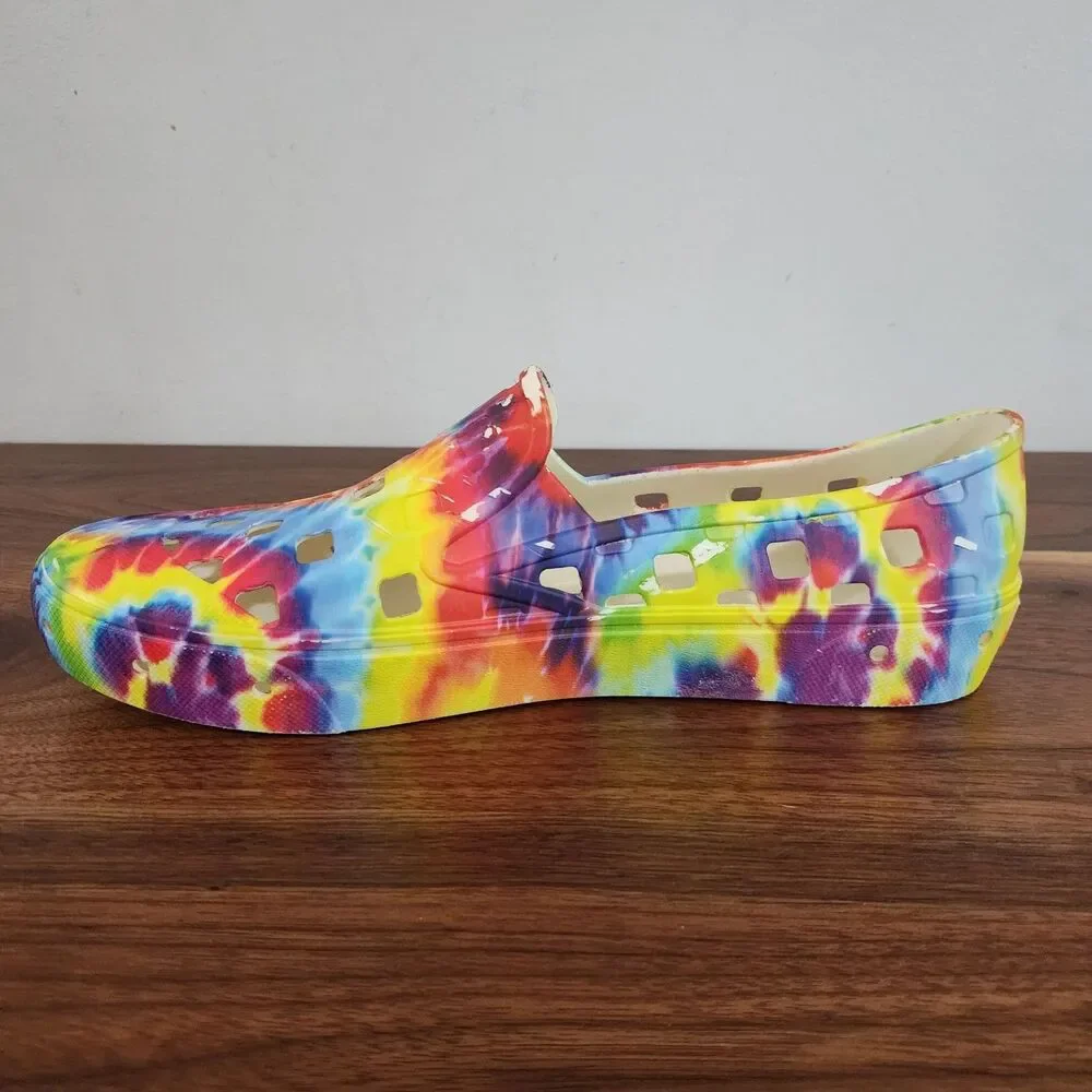 Vans Shoes Mens 11 Multicolor UA Slip-On TRK Tie-Dye Colorful Hippie VN0A5HF8TIE